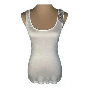 Bebe Stone & Chain‎ Jeweled Tank Top